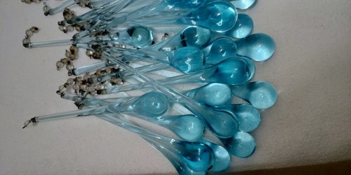 Goccia vetro blu - blu, murano