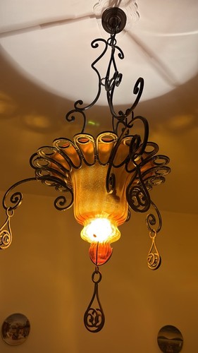 Lampadario vintage ferro