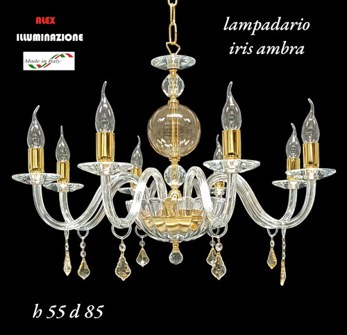Lampadario cristallo luci - cristallo,