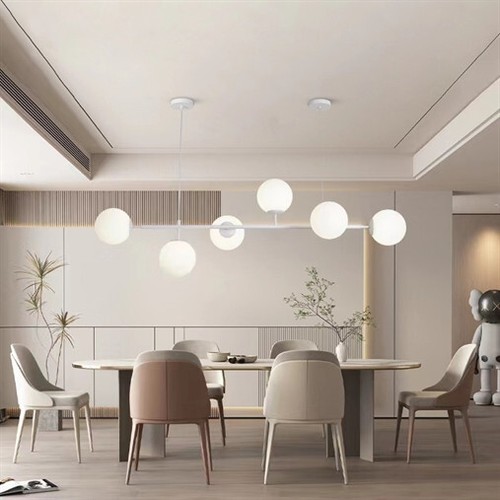 Lampadario moderno bianco - , 6
