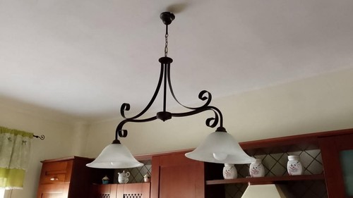 Lampadario ferro battuto - , 2