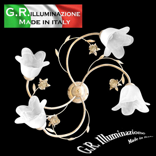 Plafoniera ferro battuto - battuto, 4