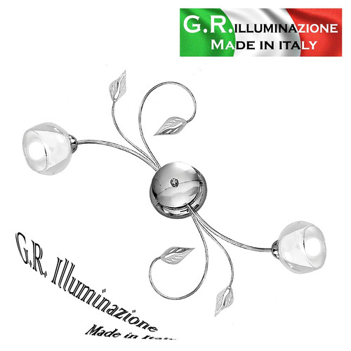 Plafoniera moderna cromata - plafoniera,