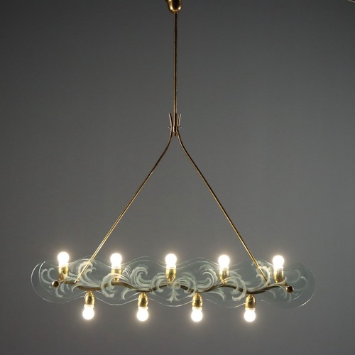 Lampadario vintage ottone - lampadario,