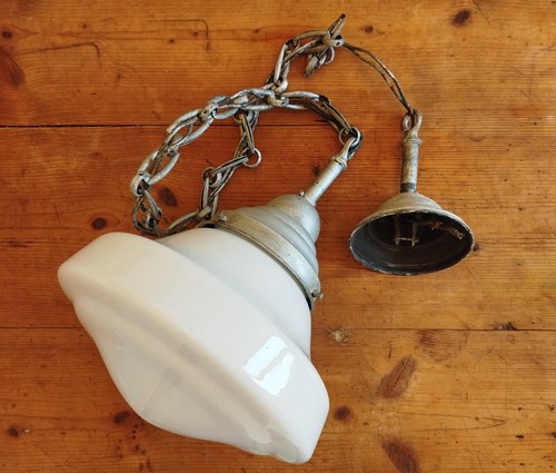 Lampadario vetro opalino - vetro,