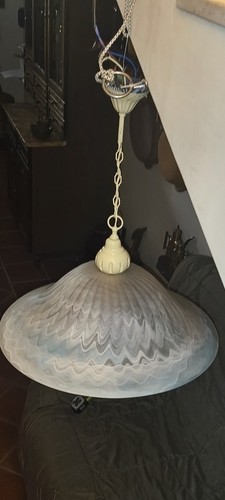 Lampadario vetro alabastro