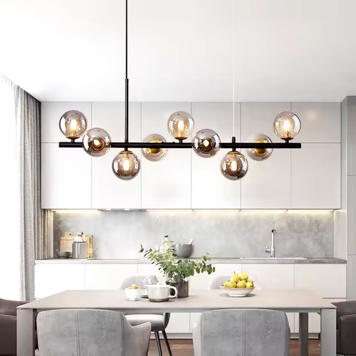 Lampadario sfere vetro a - lampadario, 9