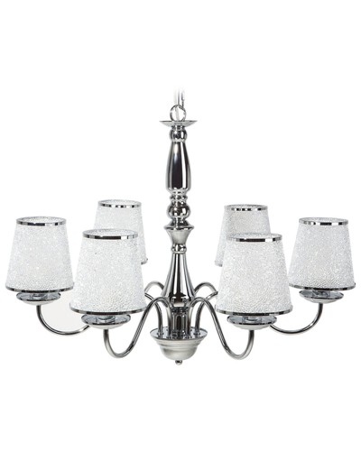 Lampadario metallo argento - lampadario,