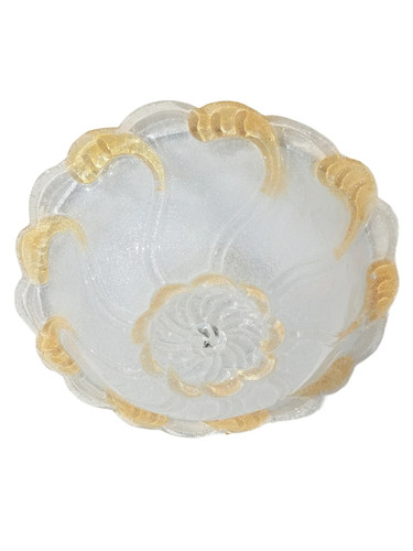 Plafoniera fiore vetro