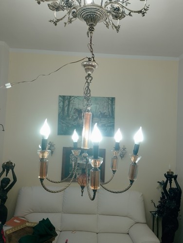 Lampadario classico bronzo - lampadario,