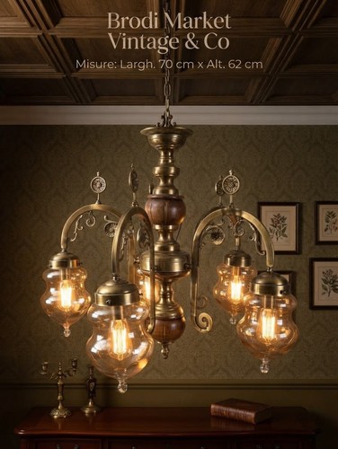 Lampadario sospensione vintage - lampadario,