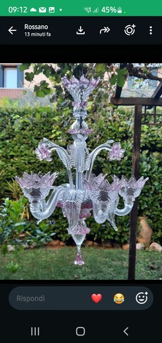 Lampadario soffitto vetro